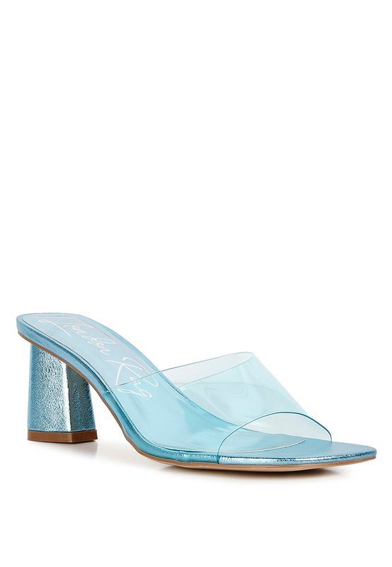 Eugnie Clear Straps Block Heel Sandals - Loving It Shop