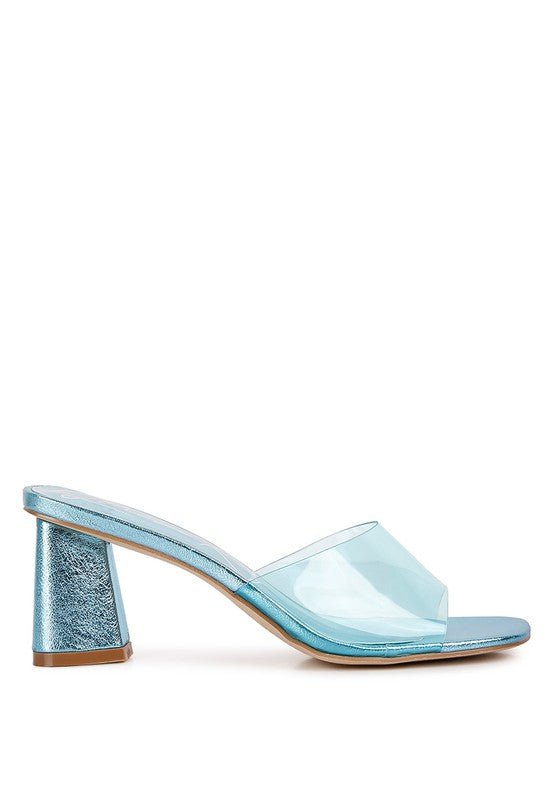 Eugnie Clear Straps Block Heel Sandals - Loving It Shop