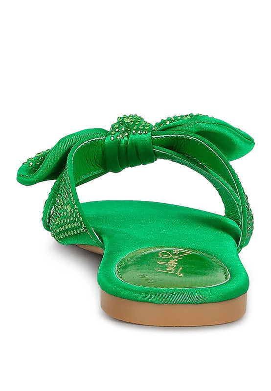Fleurette Bow Flat Sandals
