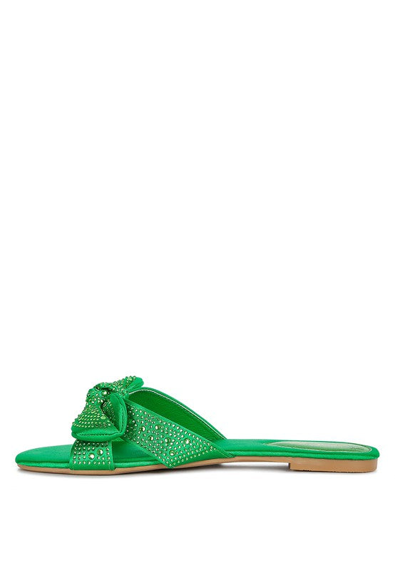Fleurette Bow Flat Sandals