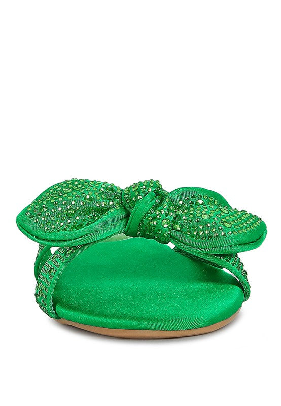 Fleurette Bow Flat Sandals
