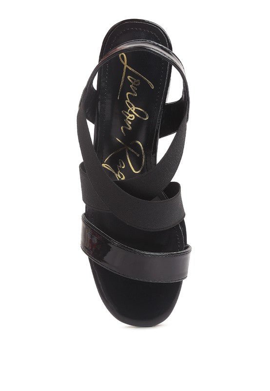 TAMATINA Elastic Straps Block Heel Sandals - Loving It Shop