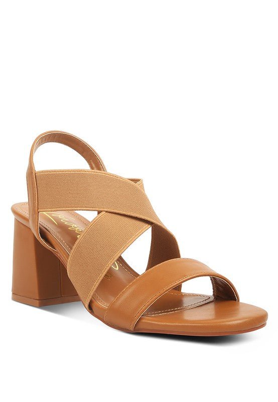 Bons Comfortable Straps Block Heel Sandals - Loving It Shop