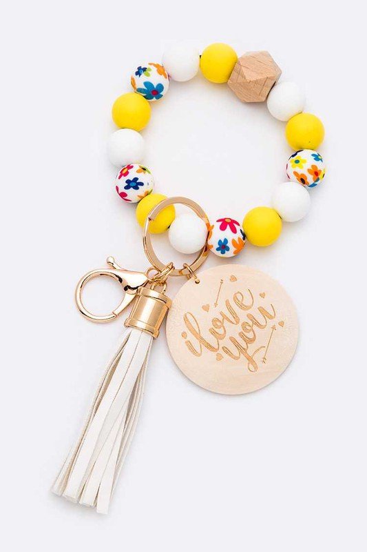 Beaded Tassel Bracelet Keychain - Loving It Shop