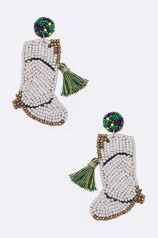 Mari Gras Iconic Beaded Earrings - Loving It Shop