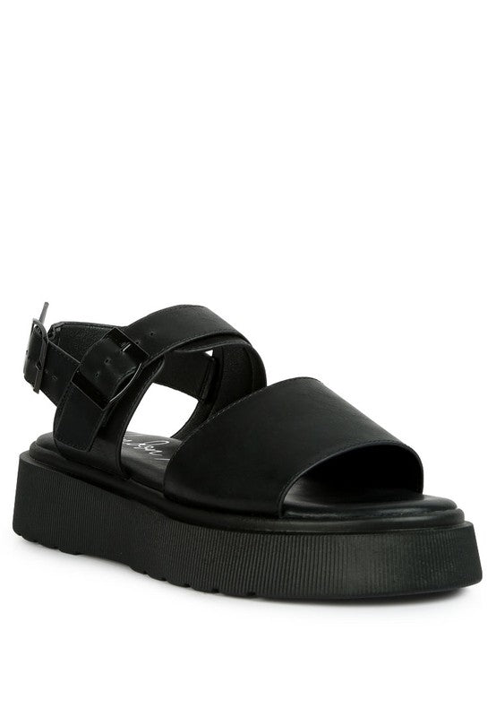 GLADEN Pin Buckle Platform Sandals - Loving It Shop
