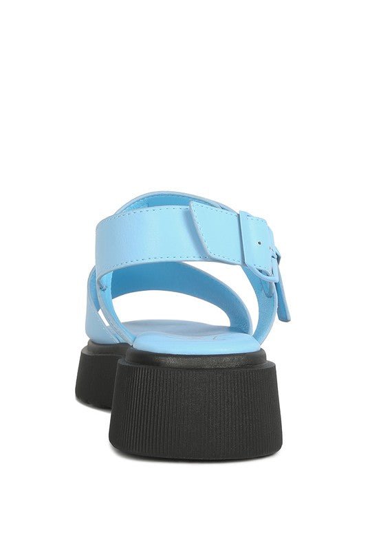 GLADEN Pin Buckle Platform Sandals - Loving It Shop