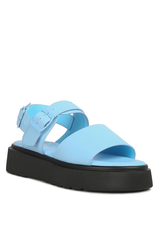 GLADEN Pin Buckle Platform Sandals - Loving It Shop