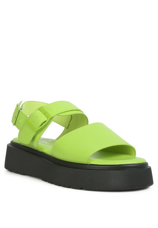 GLADEN Pin Buckle Platform Sandals - Loving It Shop