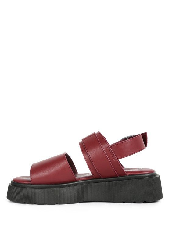 GLADEN Pin Buckle Platform Sandals - Loving It Shop