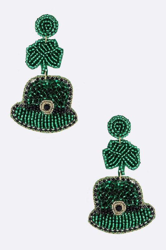 Iconic Beaded Saint Patricks Day Earrings - Loving It Shop