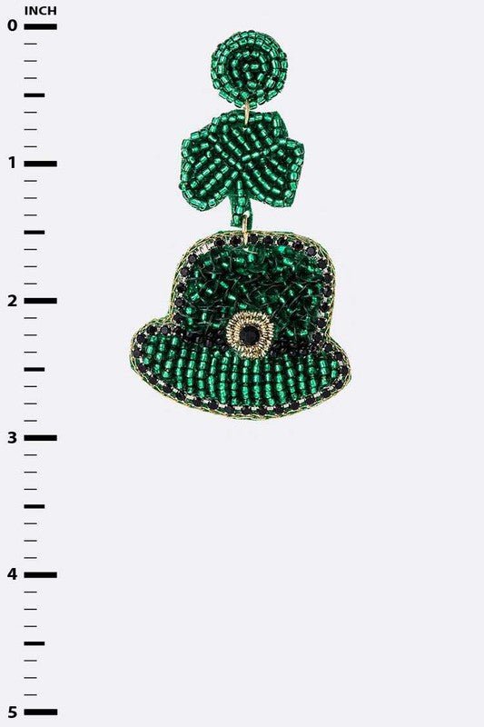 Iconic Beaded Saint Patricks Day Earrings - Loving It Shop