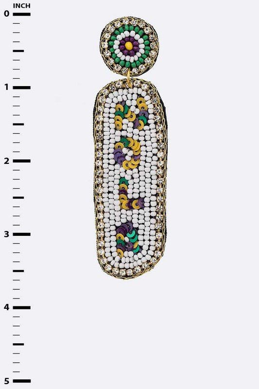 NOLA Beaded Mardi Gras Earrings - Loving It Shop