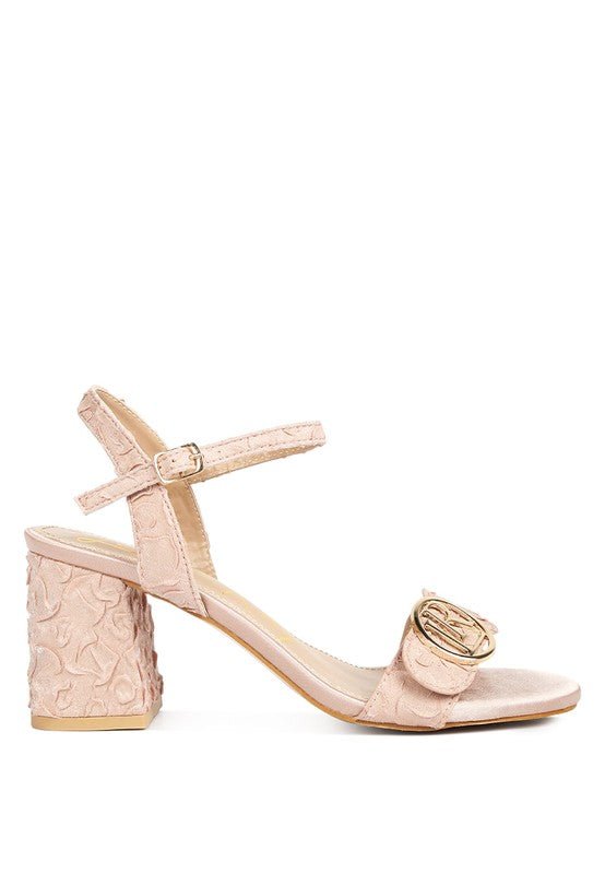 Chaplet Block Heel Pin Buckle Sandals - Loving It Shop