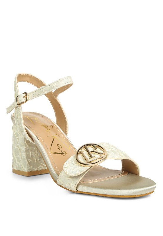 Chaplet Block Heel Pin Buckle Sandals - Loving It Shop
