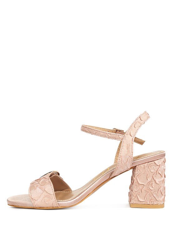 Chaplet Block Heel Pin Buckle Sandals - Loving It Shop