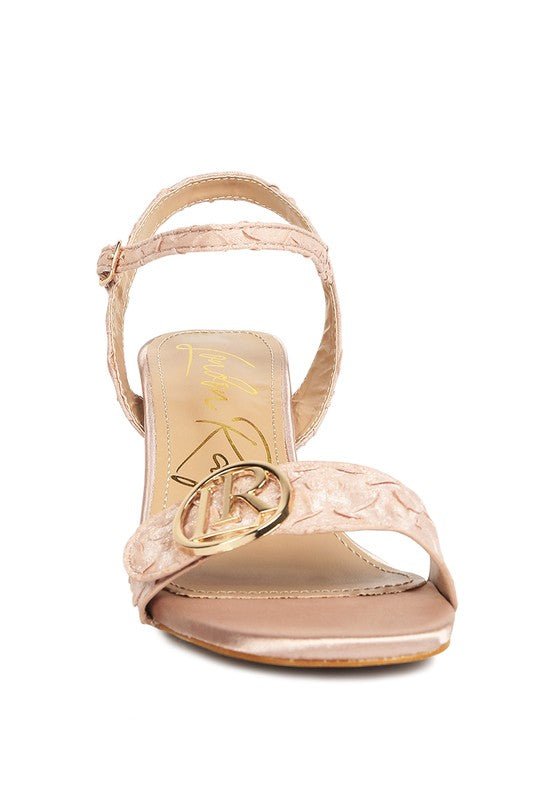 Chaplet Block Heel Pin Buckle Sandals - Loving It Shop