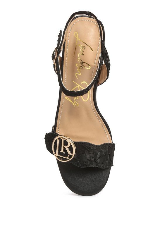 Chaplet Block Heel Pin Buckle Sandals - Loving It Shop