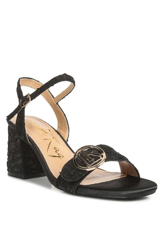 Chaplet Block Heel Pin Buckle Sandals - Loving It Shop