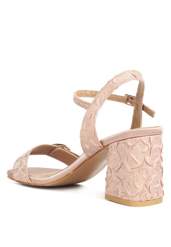 Chaplet Block Heel Pin Buckle Sandals - Loving It Shop