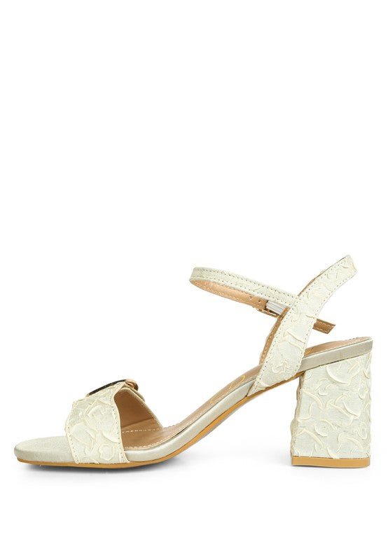 Chaplet Block Heel Pin Buckle Sandals - Loving It Shop