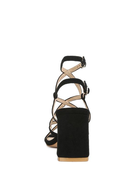 Fiorella Strappy Block Heel Sandals - Loving It Shop