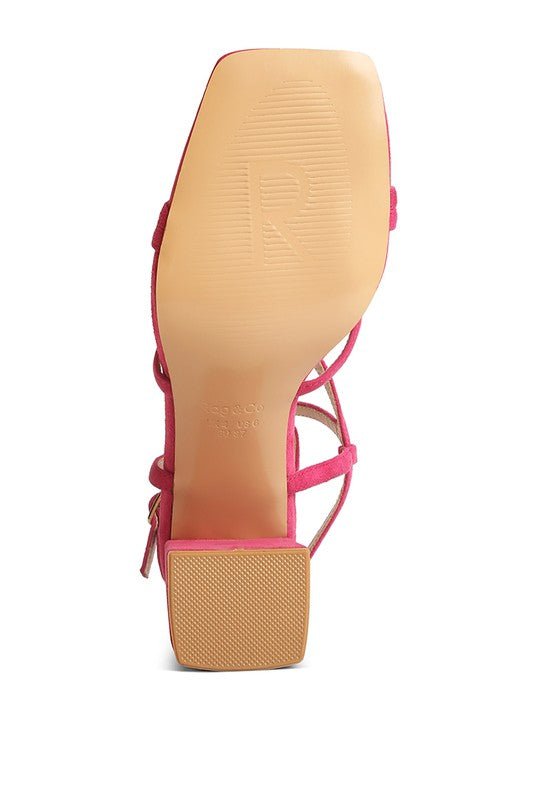 Fiorella Strappy Block Heel Sandals - Loving It Shop