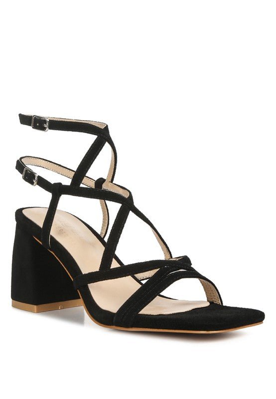 Fiorella Strappy Block Heel Sandals - Loving It Shop