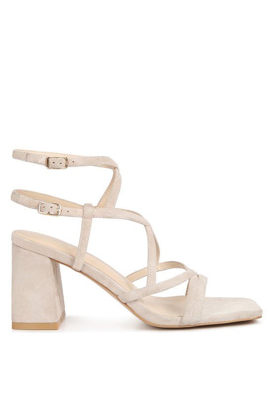 Fiorella Strappy Block Heel Sandals - Loving It Shop