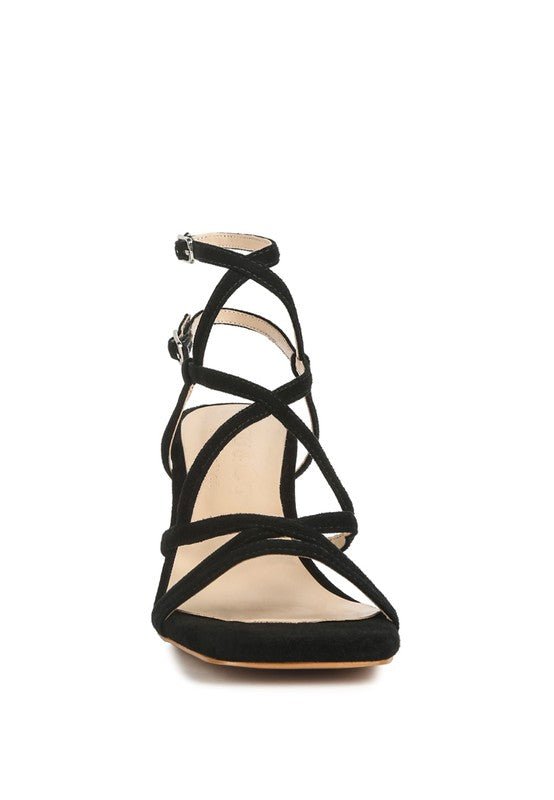 Fiorella Strappy Block Heel Sandals - Loving It Shop