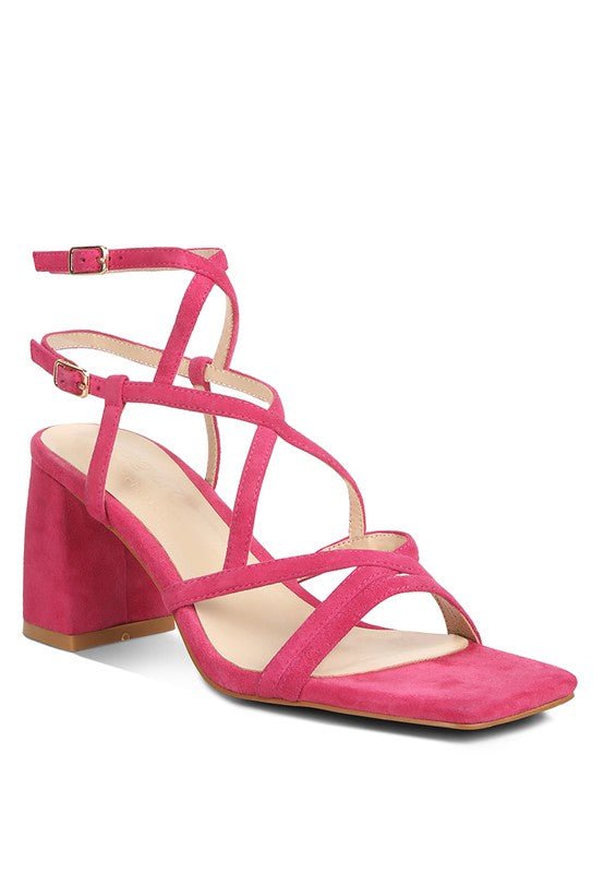 Fiorella Strappy Block Heel Sandals - Loving It Shop