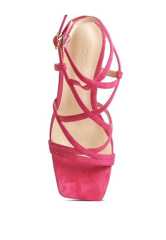 Fiorella Strappy Block Heel Sandals - Loving It Shop