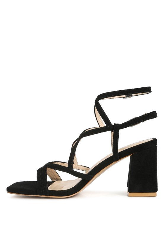Fiorella Strappy Block Heel Sandals - Loving It Shop