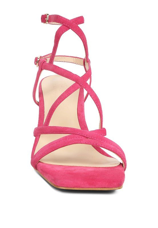 Fiorella Strappy Block Heel Sandals - Loving It Shop
