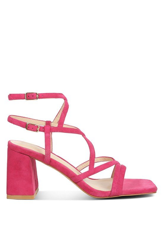 Fiorella Strappy Block Heel Sandals - Loving It Shop