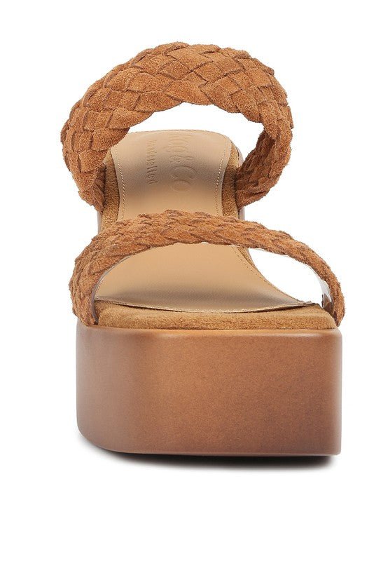 Misaki Braided Detail Chunky Sandals - Loving It Shop