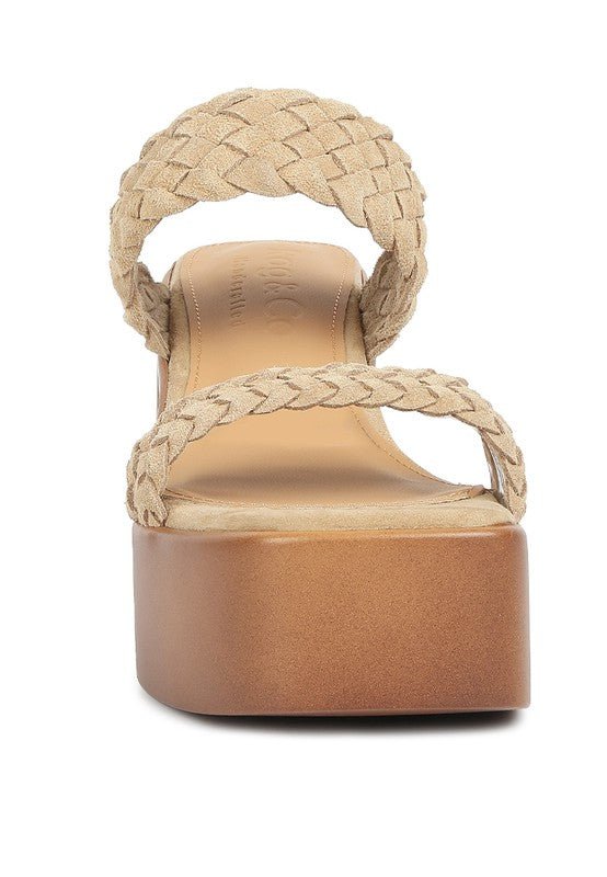 Misaki Braided Detail Chunky Sandals - Loving It Shop
