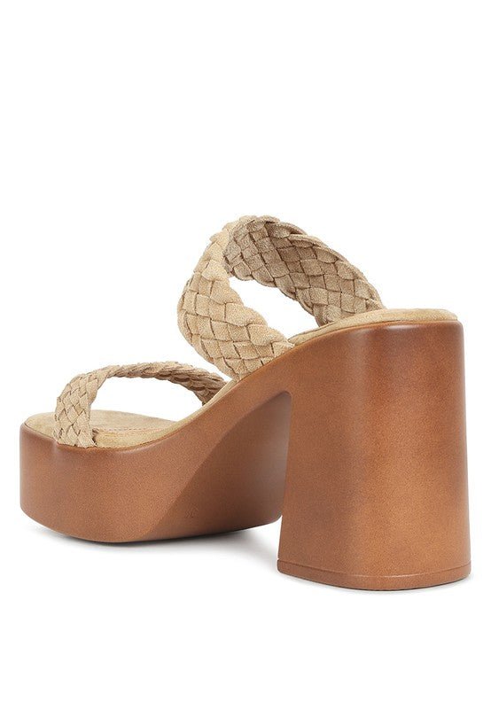 Misaki Braided Detail Chunky Sandals - Loving It Shop