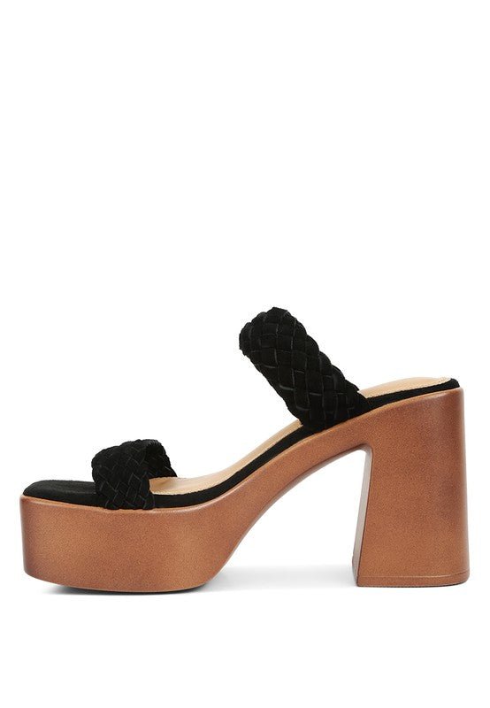 Misaki Braided Detail Chunky Sandals - Loving It Shop