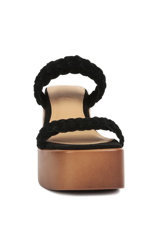 Misaki Braided Detail Chunky Sandals - Loving It Shop