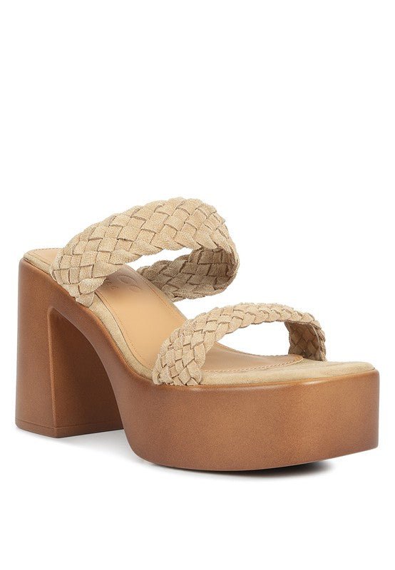 Misaki Braided Detail Chunky Sandals - Loving It Shop
