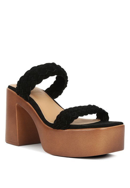 Misaki Braided Detail Chunky Sandals - Loving It Shop
