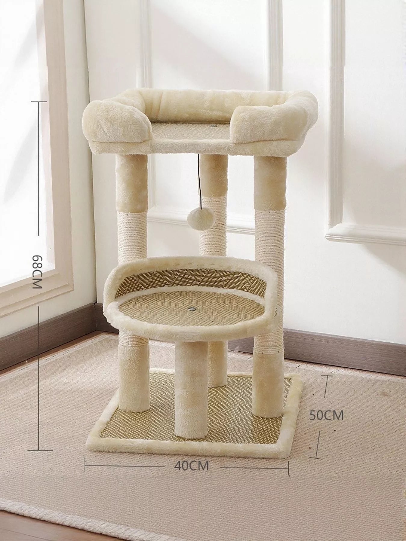Plush Cat Tree Condo with Scratching Posts - Loving It Shop