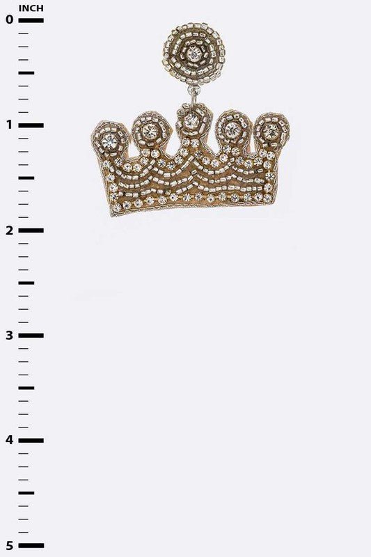 Seed Beads Tiara Drop Iconic Earrings - Loving It Shop