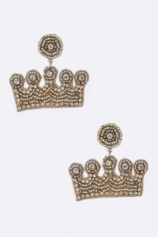 Seed Beads Tiara Drop Iconic Earrings - Loving It Shop
