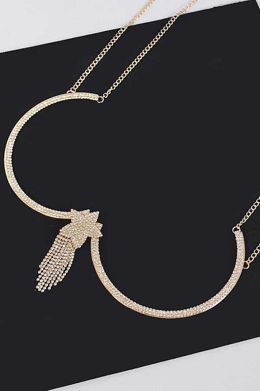 Rhinestone Star Fringe Drop Bra Chain - Loving It Shop