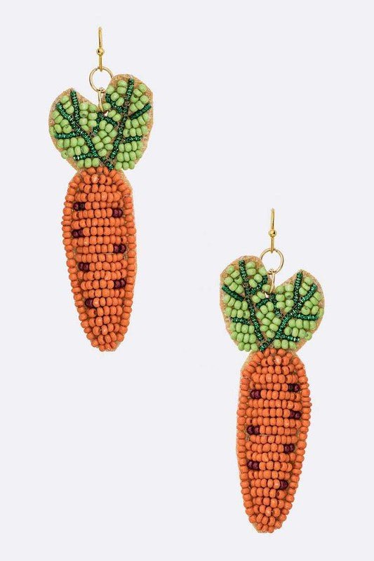 Beaded Carrots Iconic Earrings - Loving It Shop