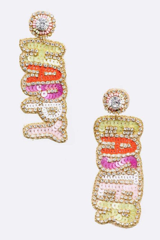 HAPPY EASTER Beaded Iconic Earrings - Loving It Shop