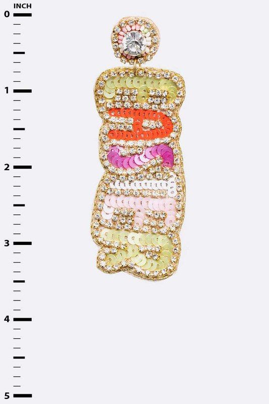 HAPPY EASTER Beaded Iconic Earrings - Loving It Shop