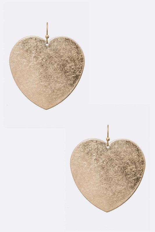 Metal Heart Iconic Earrings - Loving It Shop